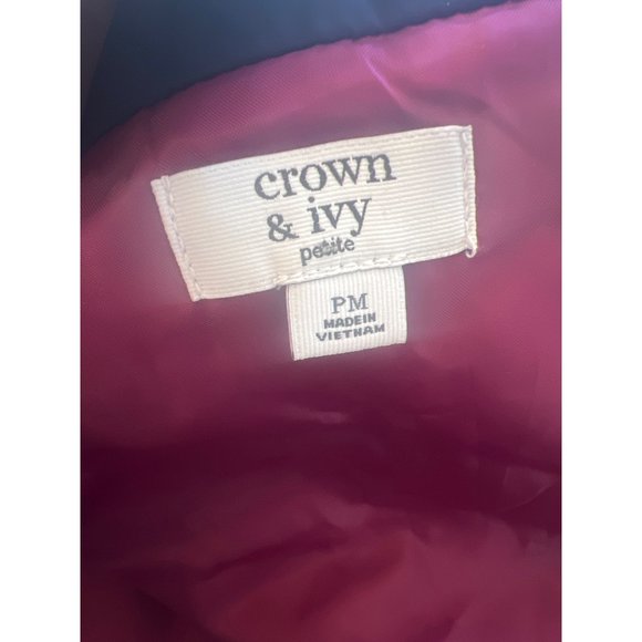 CROWN & IVY PURPLE AND NAVY BLUE PETITE MEDIUM WOMENS VEST - Picture 6 of 6